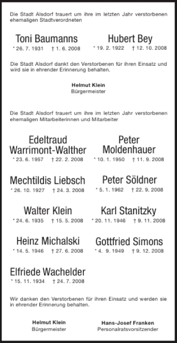 Traueranzeige von EdeltraudWarrimont-Walther  von Aachener Zeitung / Aachener Nachrichten