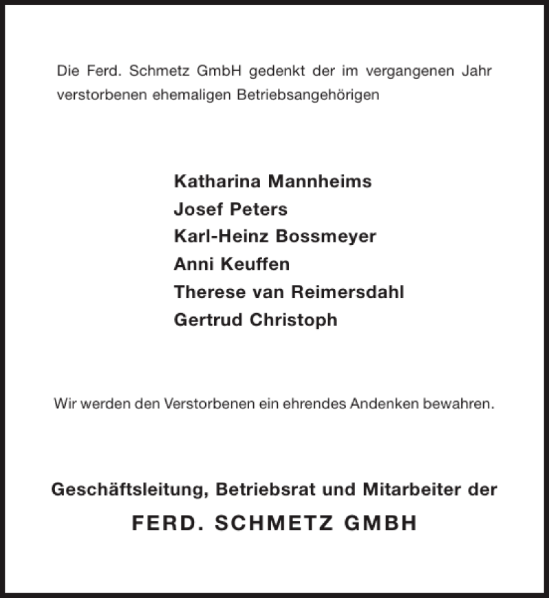 Ferd. SCHMETZ GmbH