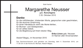 Traueranzeige von Margarethe Neusser von Super Sonntag / Super Mittwoch