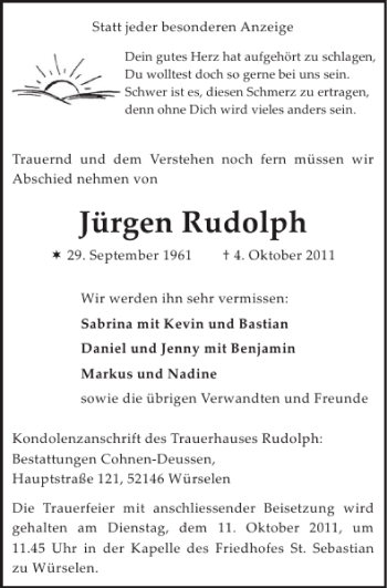 Traueranzeige von   von Super Sonntag / Super Mittwoch