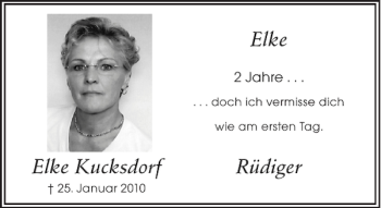 Traueranzeige von Elke Kucksdorf Elke Rüdiger von Aachener Zeitung / Aachener Nachrichten