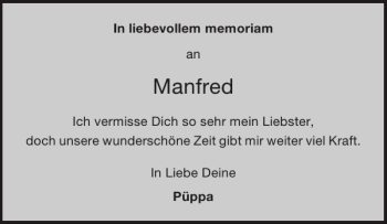 Traueranzeige von Manfred  von Aachener Zeitung / Aachener Nachrichten
