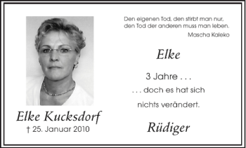 Traueranzeige von Elke Kucksdorf Elke Rüdiger von Aachener Zeitung / Aachener Nachrichten