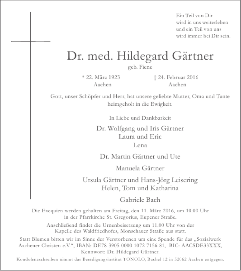 59+ Dr Gärtner Aachen, Manuela gärtner in 52062 aachen sofort einen
