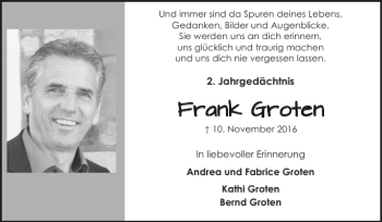 Traueranzeige von Fraank Fr nk Gro Groten ten  von Super Sonntag / Super Mittwoch
