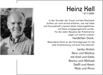 Traueranzeige von Heinz Kell von Aachener Zeitung / Aachener Nachrichten