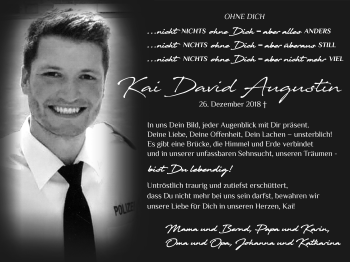 Traueranzeige von Kai David Augustin von Zeitung am Sonntag