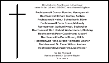 Traueranzeige von Gerhard Heydt von Aachener Zeitung / Aachener Nachrichten