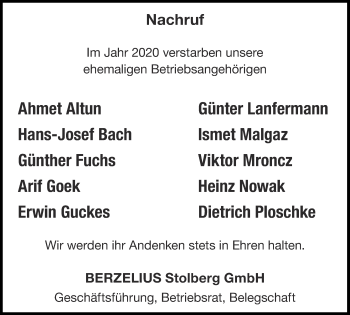 Traueranzeige von Im Gedenken  von Aachener Zeitung / Aachener Nachrichten