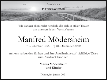 Traueranzeige von Manfred Mödersheim von Zeitung am Sonntag