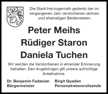 Traueranzeige von Rüdiger Staron von Zeitung am Sonntag