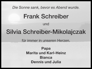 Traueranzeige von Duplizierte Anzeige Duplizierte Anzeige von Zeitung am Sonntag