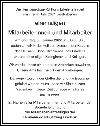 Traueranzeige von In Gedenken  von Zeitung am Sonntag