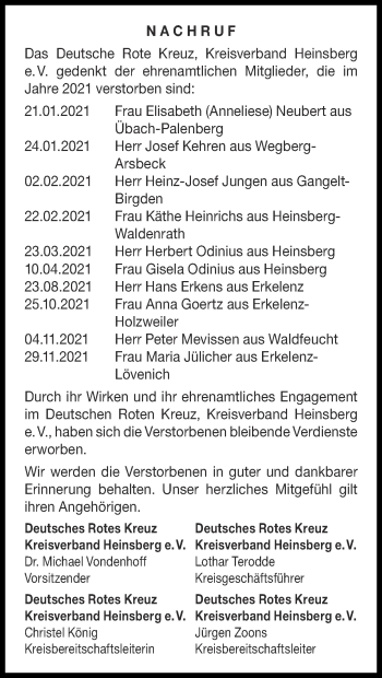 Traueranzeige von Nachruf  von Zeitung am Sonntag