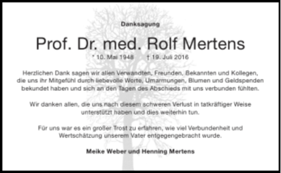 Traueranzeige von Rolf Mertens von Aachener Zeitung / Aachener Nachrichten