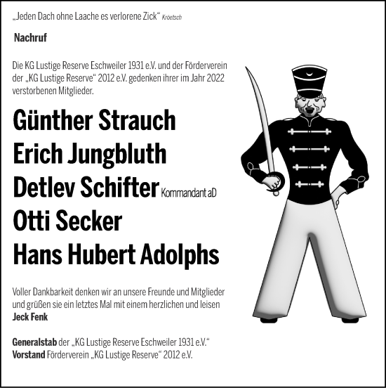 Traueranzeige von Nachruf  von Zeitung am Sonntag