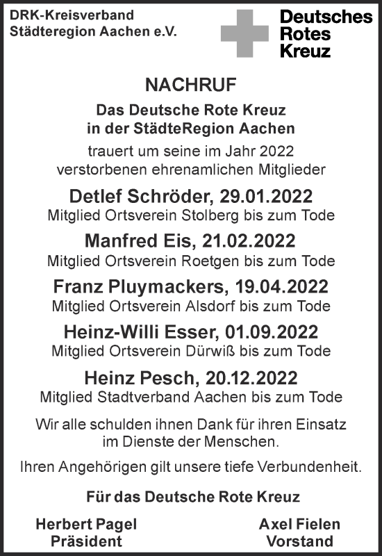 Traueranzeige von Nchruf  von Zeitung am Sonntag