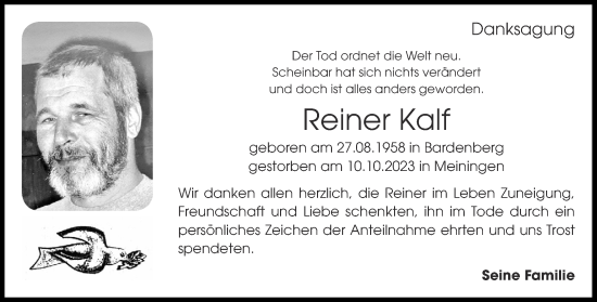 Traueranzeige von Reiner Kalf von Aachener Zeitung