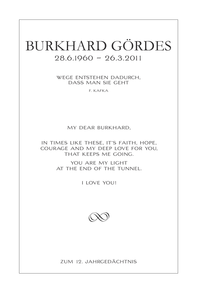  Traueranzeige für Burkhard Gördes vom 25.03.2023 aus Aachener Zeitung