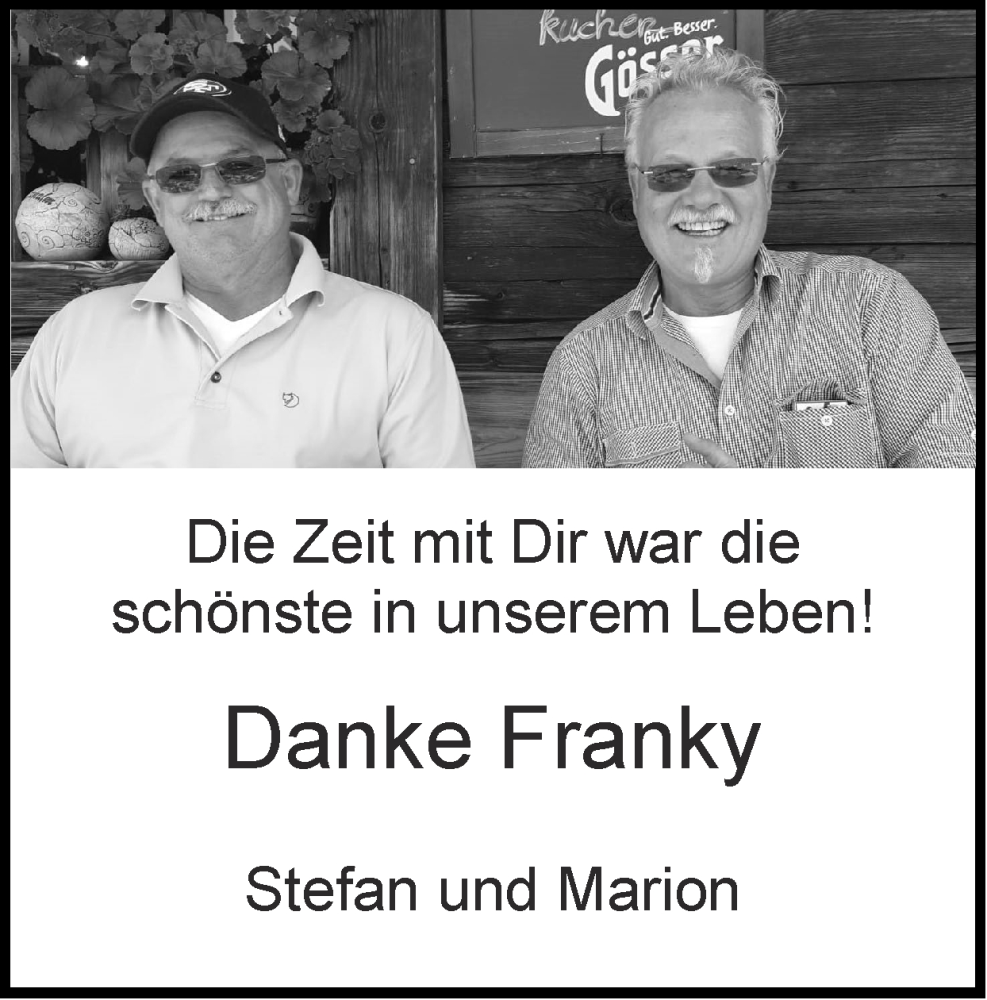  Traueranzeige für Franky Brülls vom 12.03.2023 aus Zeitung am Sonntag