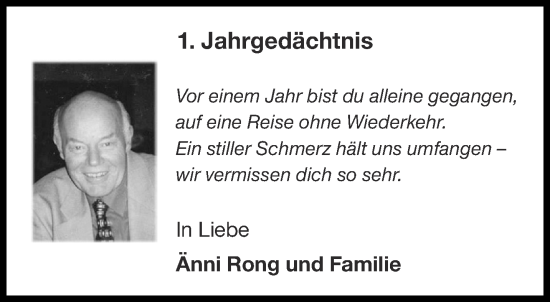 Traueranzeige von In Gedenken  von Aachener Zeitung