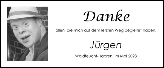 Traueranzeige von Jürgen  von Zeitung am Sonntag