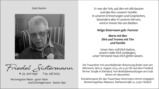 Traueranzeige von Edith Steffens von Zeitung am Sonntag