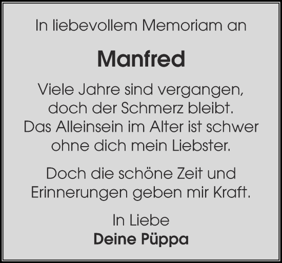 Traueranzeige von Manfred  von Aachener Zeitung