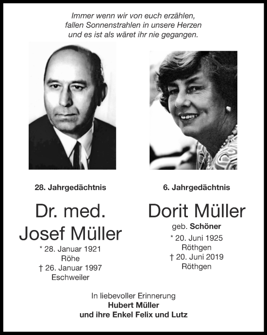 Traueranzeige von Dorit Müller von Zeitung am Sonntag