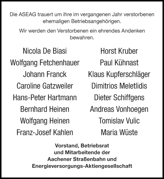 Traueranzeige von In Gedenken  von Zeitung am Sonntag