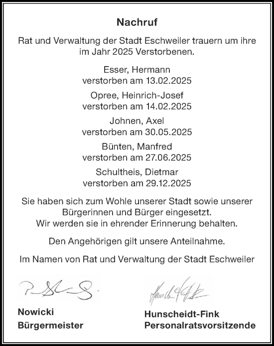 Traueranzeige von In Gedenken  von Zeitung am Sonntag